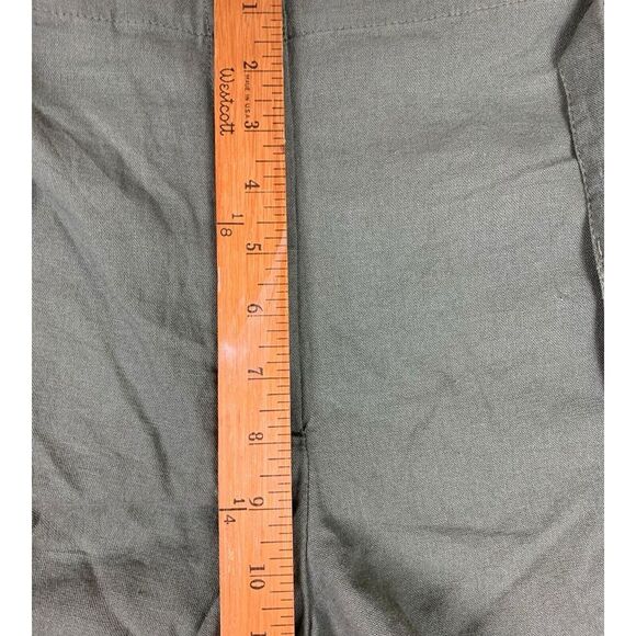 Loft Outlet Shorts Womens 6 Green Linen Blend Belted‎ Pockets Casual Boho - Picture 7 of 8